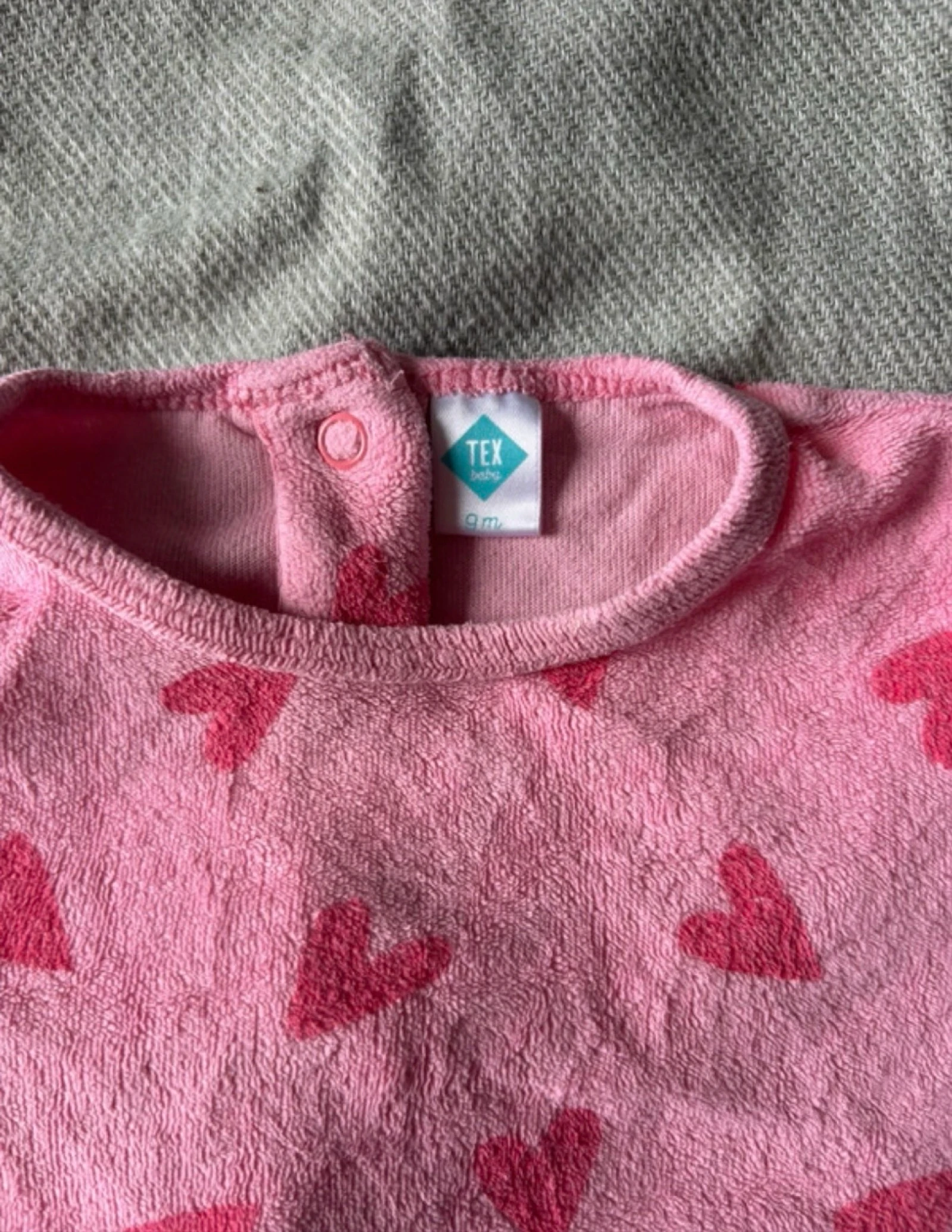 247/ Pijama rosa com coração - Tex - 9 meses – photo 2